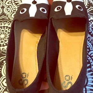 SO slippers rubber sole Boston Terrier face